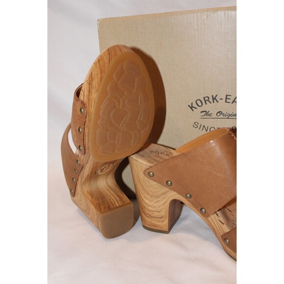 Kork-Ease‎ Women Darra Sandals Platform Block Heel Black Wood EU 39 NIB BROWN - Picture 6 of 7